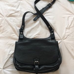 Black cross body like new leather bag